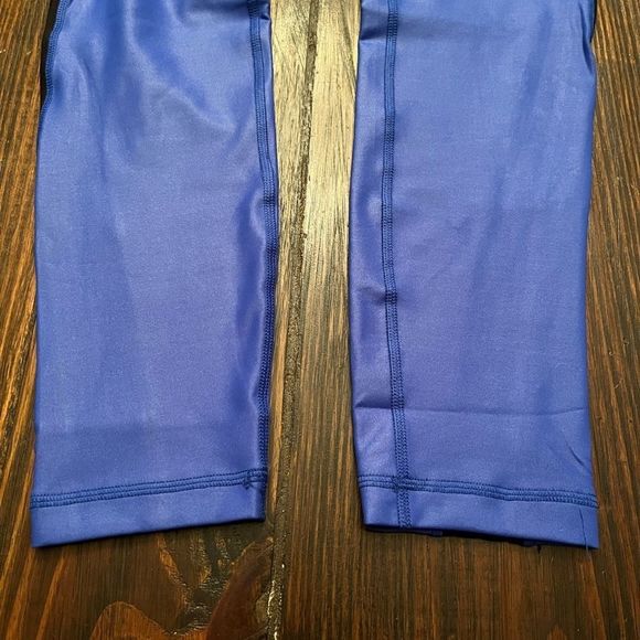 NWT 90 Degree by Reflex Royal Blue & Black Mesh Side Stripe Legging, Size L - Picture 6 of 8